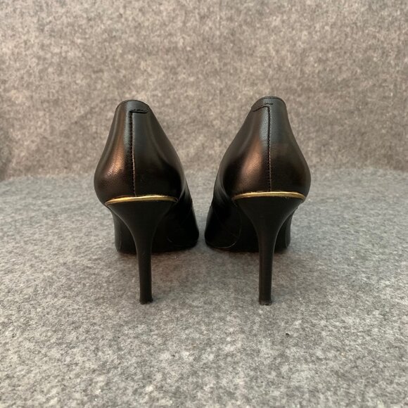Lauren Ralph Lauren Sarina Women's Black Leather Heel Pointed Toe Pump Shoes - Picture 10 of 13